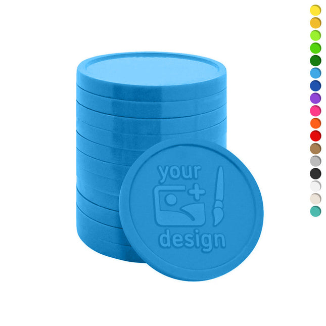 Fichas de carrito de la compra personalizadas en relieve €1,00 - 1000 unidades