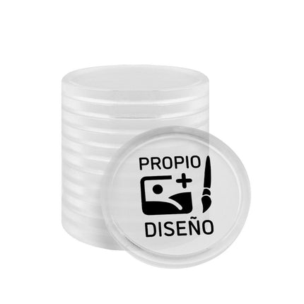 Fichas personalizadas transparentes - por 1000 unidades