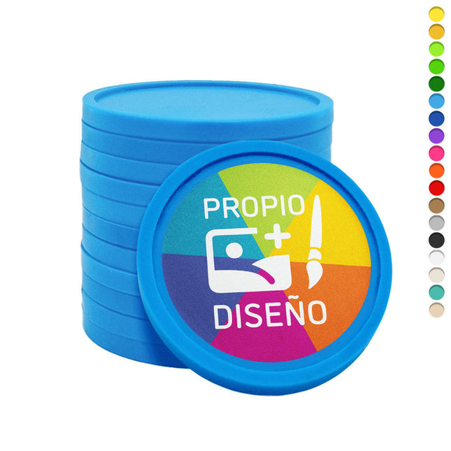 Fichas de plastico personalizadas Ø29 mm - 100 unidades