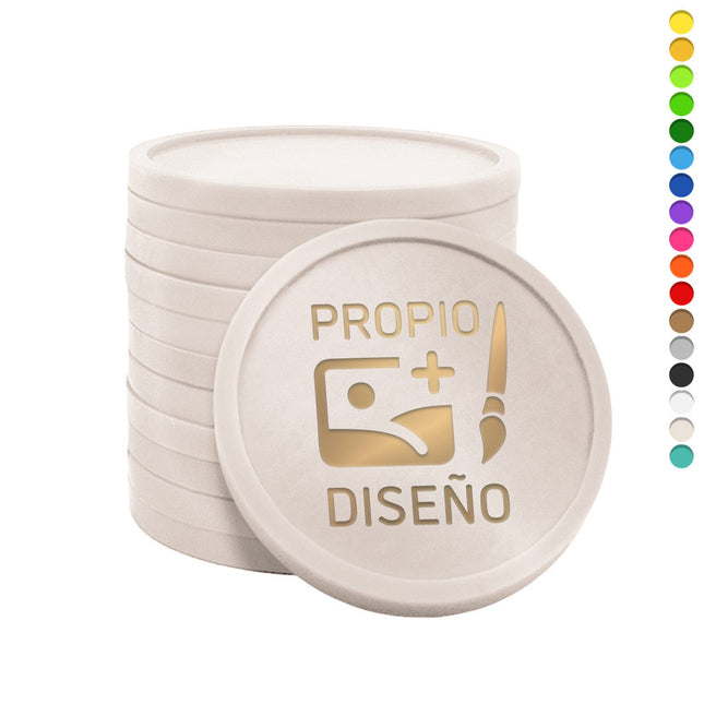 Fichas Personalizadas Impresas con foil Ø29mm - 1000 unidades