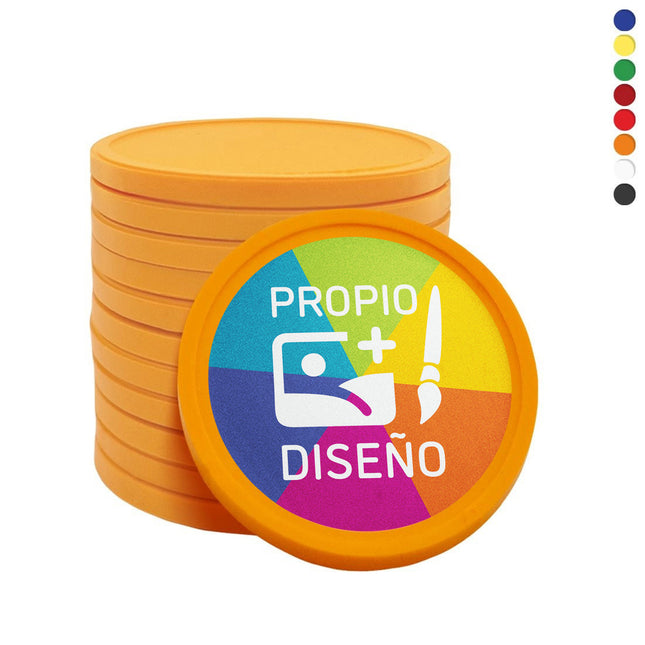 Fichas personalizable bio Ø29 mm - 100 unidades