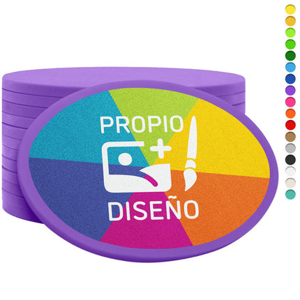 Fichas ovaladas impresas con su diseño 55x35mm - 1000 unidades