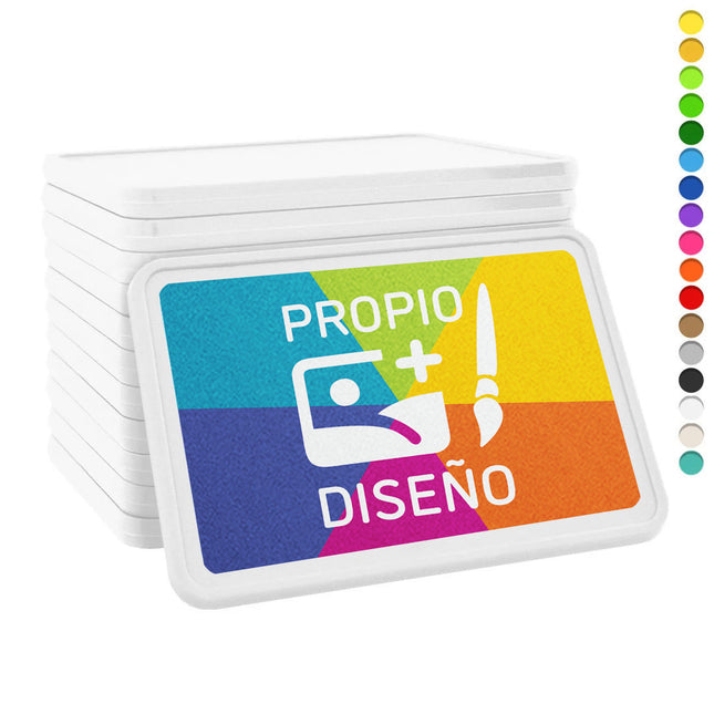 Fichas de plastico rectangular en blanco personalizadas 50x35 mm - 100 unidades