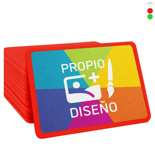 Fichas rectangulares personalizadas 85 x 55 mm - 100 unidades