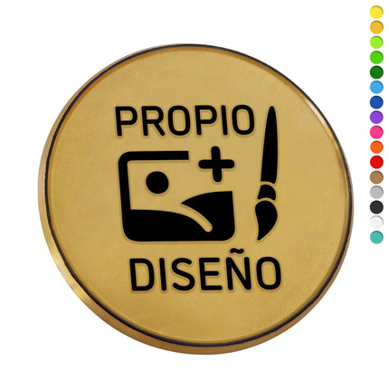Fichas personalizadas grabadas en contraste Ø50mm - 1000 unidades