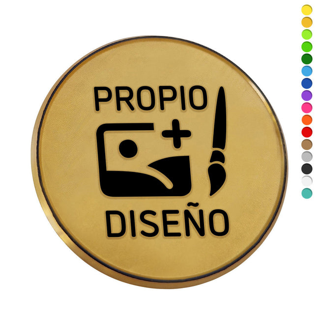 Fichas personalizadas grabadas en contraste Ø50mm - 1000 unidades