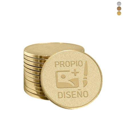Fichas de carrito de compra bronce fundido personalizadas €2,00 - por 100 unidades