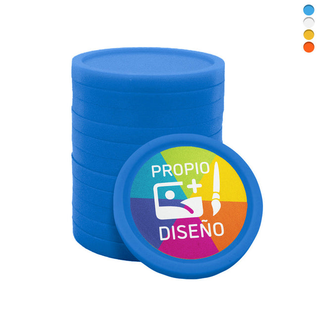 Fichas de plastico para carrito de la compra €0,50 personalizadas - 100 unidades