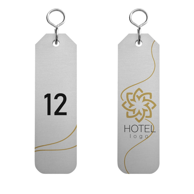 Llavero para hotel Flores personalizable 30x100 mm - Por unidad