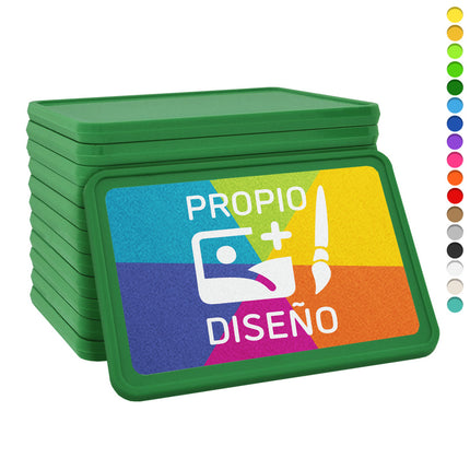 Fichas de plastico rectangular personalizadas 50x35 mm - 100 unidades