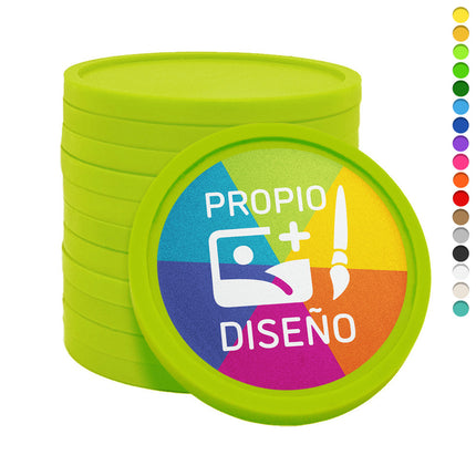 Fichas de plástico personalizades Ø38mm - 1000 unidades