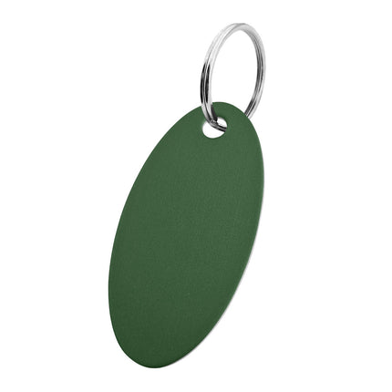 Llavero de aluminio en forma ovalada 25x50 mm - Por unidad