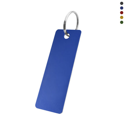 Llavero de aluminio forma rectangular 25x70 mm - Por unidad