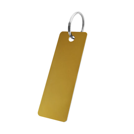 Llavero de aluminio forma rectangular 25x70 mm - Por unidad