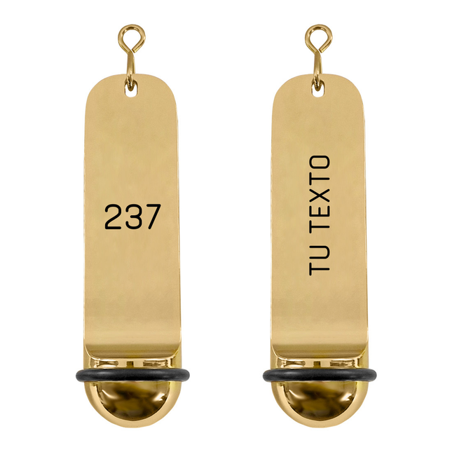 Llavero para hotel Classico aluminio dorado personalizable - por unindad