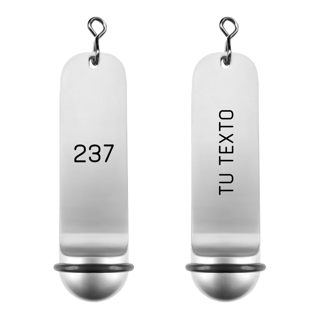 Llavero para hotel Classico aluminio plateado personalizable - por unindad