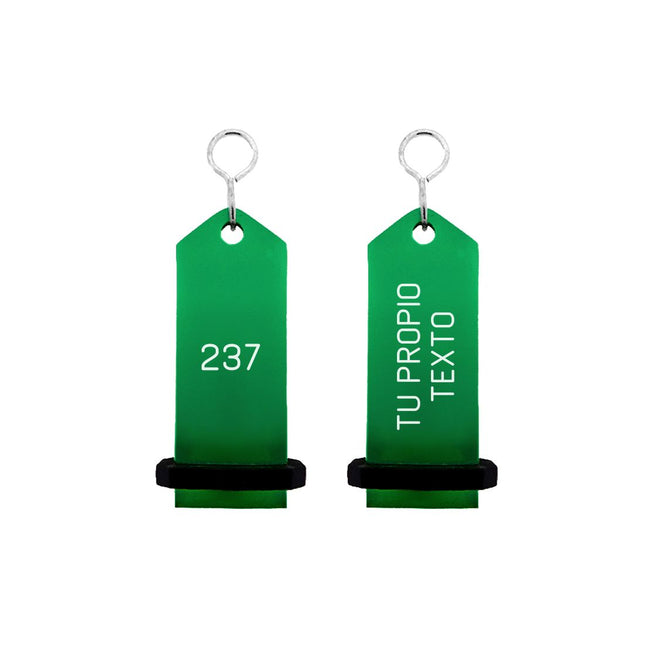 Llavero para hotel Midi Bumerang personalizable Verde -Por unidad