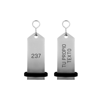 Llavero para hotel Midi Bumerang personalizable Plateado -Por unidad