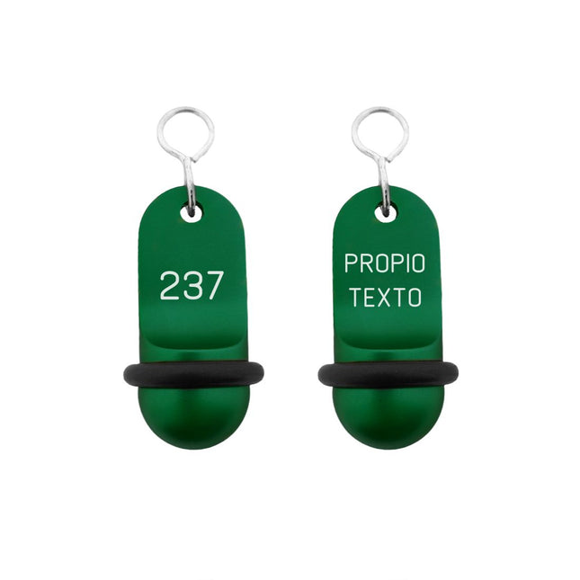 Llavero para hotel Mini Classic personalizable Verde - Por unidad