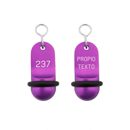 Llavero para hotel Mini Classic personalizable Morado - Por unidad