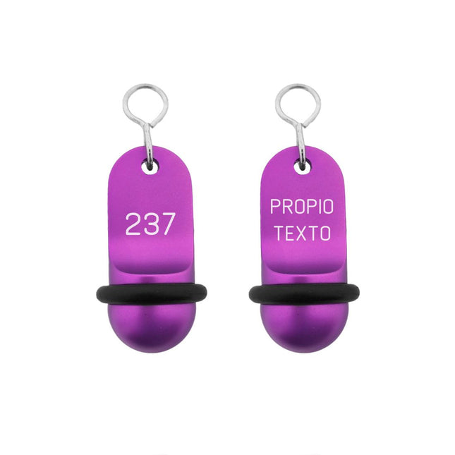 Llavero para hotel Mini Classic personalizable Morado - Por unidad