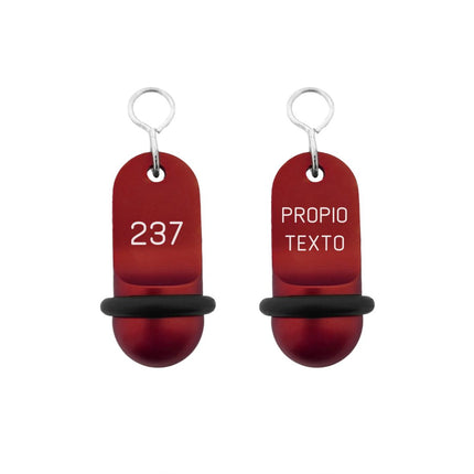 Llavero para hotel Mini Classic personalizable Rojo - Por unidad