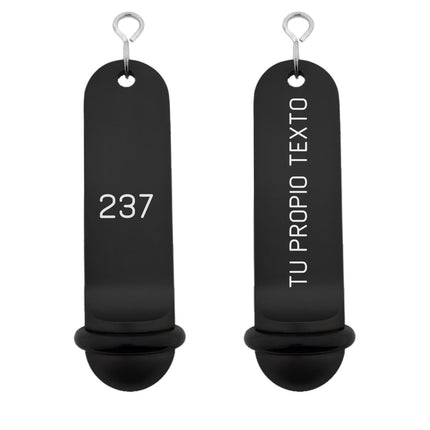Llavero para hotel Big Classic personalizable Negro - Por unidad