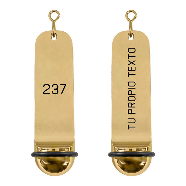 Llavero para hotel Classico aluminio dorado personalizable - por unindad