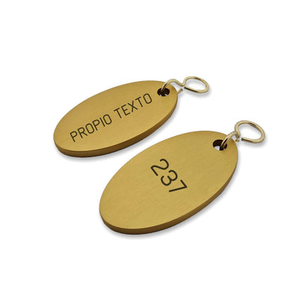 Llavero para hotel Cantal Dorado personalizable - Por unidad