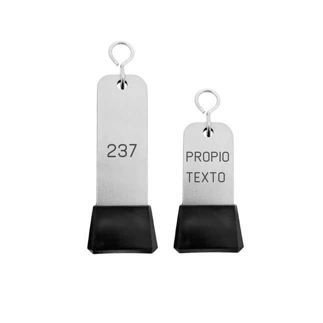 Llavero para hotel Dauphine plateado personalizable - Por unidad