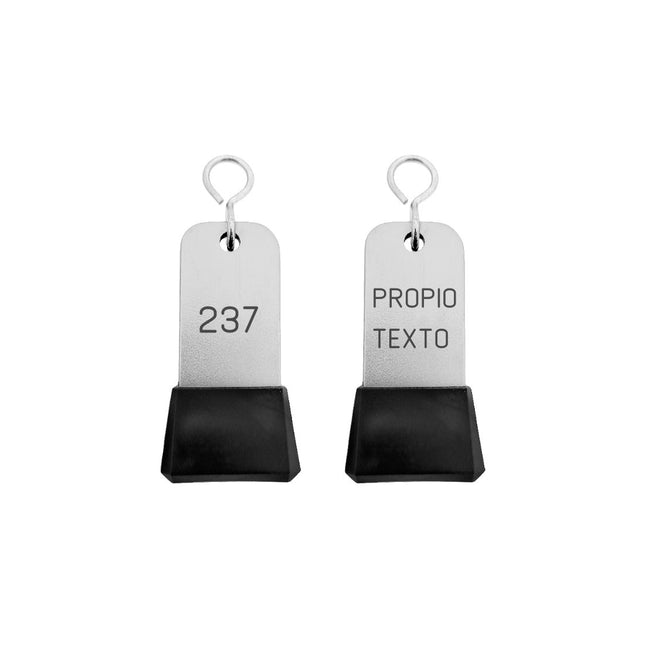 Llavero para hotel Dauphine plateado personalizable - Por unidad