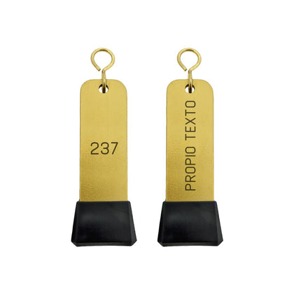 Llavero para hotel Dauphine dorado  personalizable - Por unidad