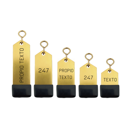 Llavero para hotel Amérique dorado personalizable - Por unidad