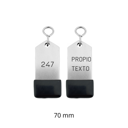 Llavero para hotel Amérique plateado personalizable - Por unidad