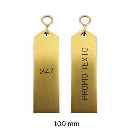 Llavero para hotel Bercy dorado personalizable - Por unidad