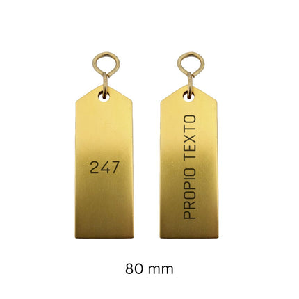 Llavero para hotel Bercy dorado personalizable - Por unidad