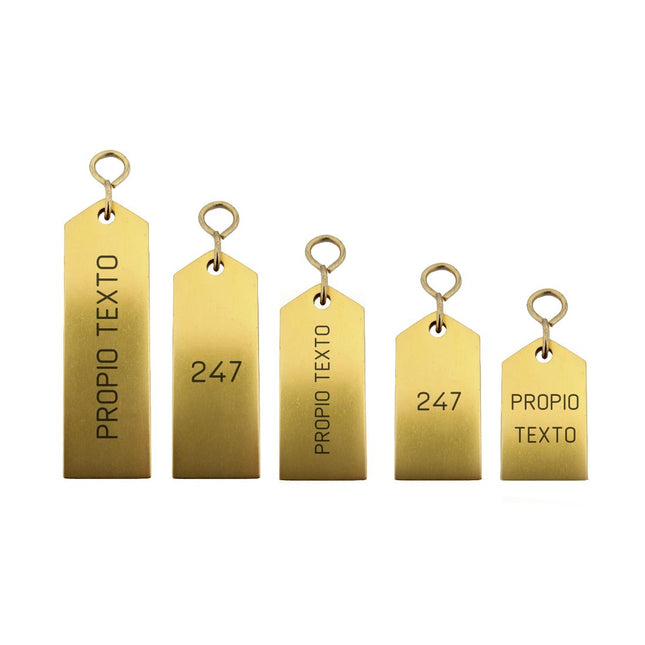 Llavero para hotel Bercy dorado personalizable - Por unidad