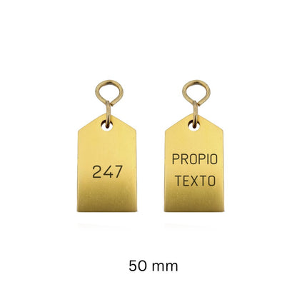 Llavero para hotel Bercy dorado personalizable - Por unidad