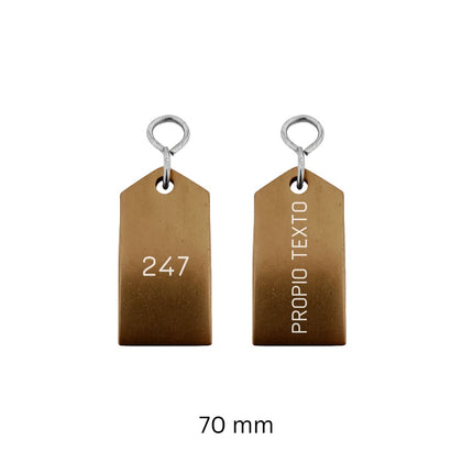 Llavero para hotel Bercy bronce personalizable  - Por unidad