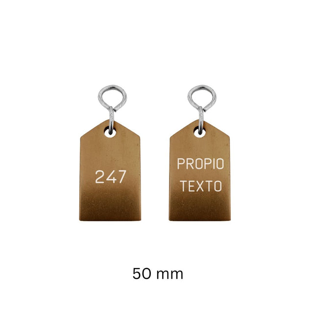 Llavero para hotel Bercy bronce personalizable  - Por unidad