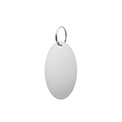 Llavero de aluminio ovalada con numero 37x67 mm - Por unidad