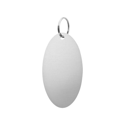 Llavero de aluminio ovalada con numero  45x85 mm - Por unidad
