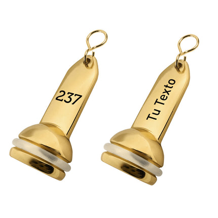 Llavero para hotel Capital de laton personalizable  90x40 mm - Por unidad