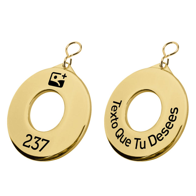 Llavero para hotel Magic de laton personalizable  Ø70 mm  - Por unidad