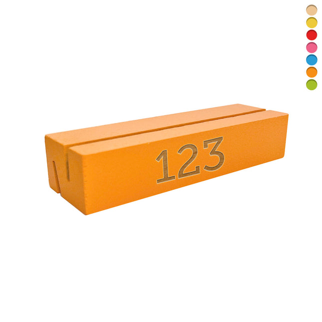 Portamenu numerado de madera - Por unidad