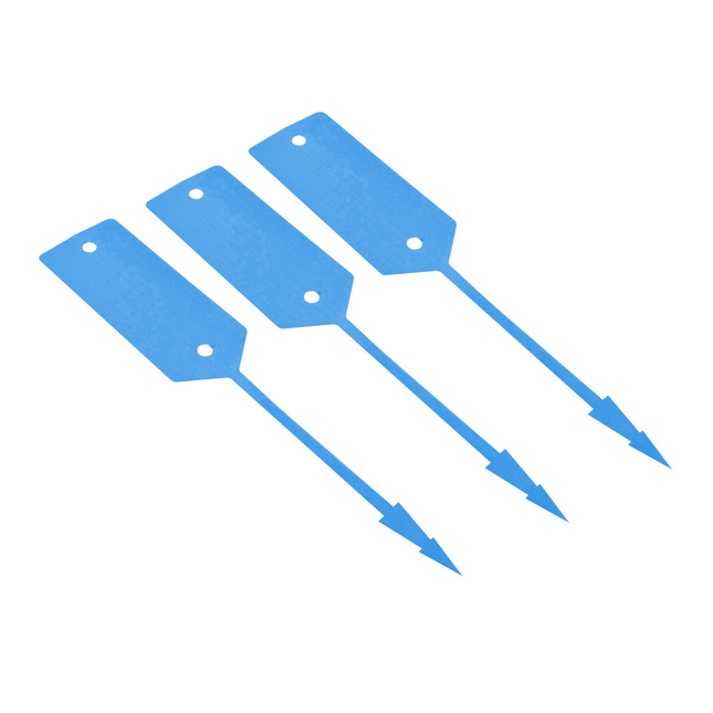 Self-locking key tags blue HDPE 190x37mm