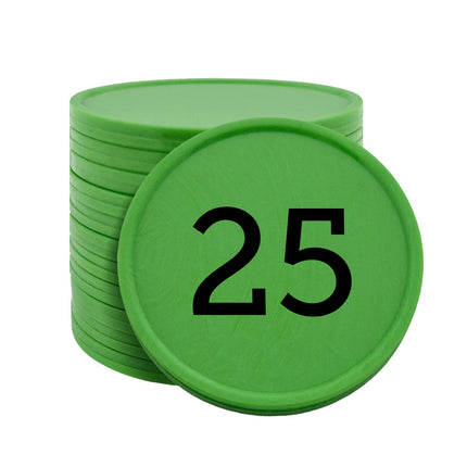 Fichas de plastico numeracion Ø35mm 1 a 100 - Por 100 unidades