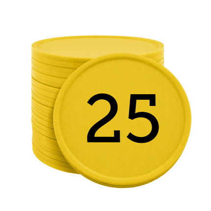 Fichas de plastico numeracion Ø35mm 1 a 100 - Por 100 unidades