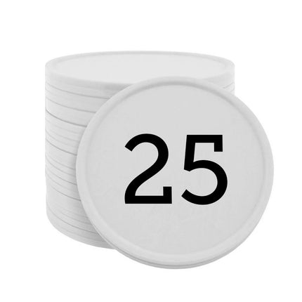 Fichas de plastico numeracion Ø35mm 1 a 100 - Por 100 unidades