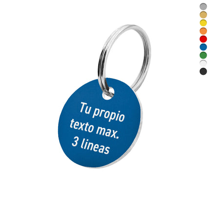 Llavero de acrilico redondo con texto - Por unidad